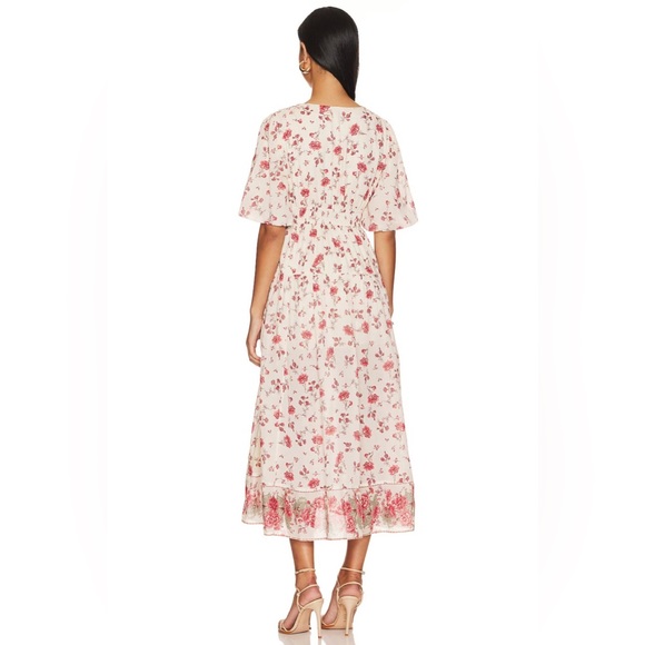 FREE PEOPLE Print LYSETTE Peasant Maxi Dress NWT S - Picture 5 of 9